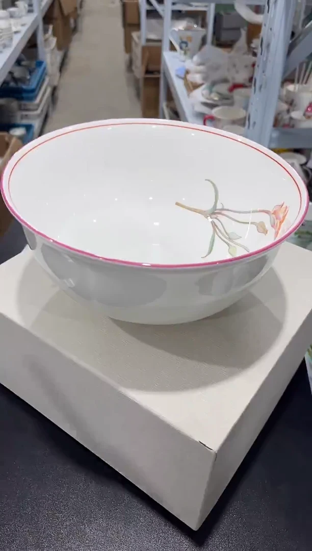 杯子骨瓷（原盒）8.5寸大碗一个