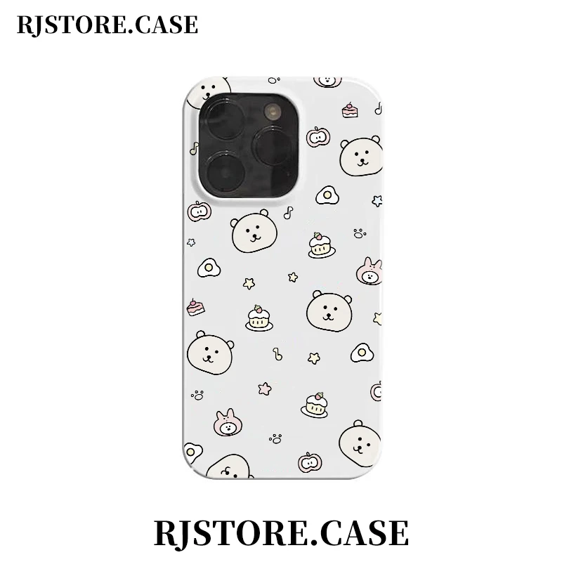 奥菲顿满屏线条自嘲熊适用iPhone16/15pro苹果14果冻13手机壳12套