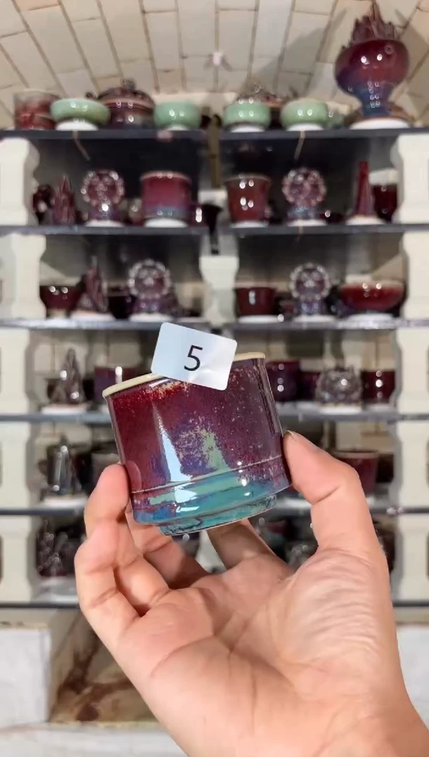 摆件精品窑变钧瓷茶器