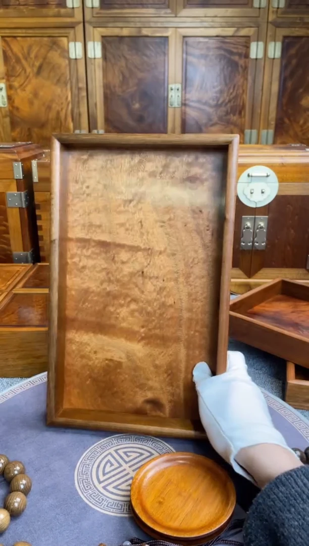 【闪购商品】金丝楠拆分老料紫金面板文盘