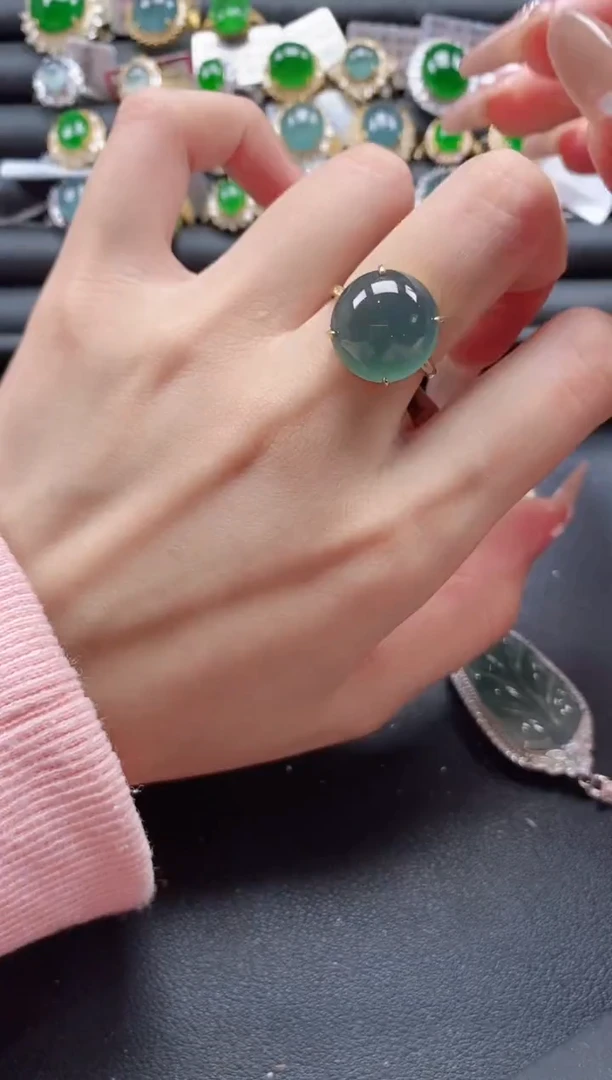 【闪购商品】翡翠戒指银S925镶嵌51151
