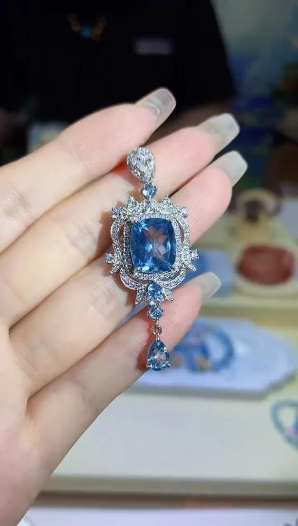 托帕石戒指银S925镶嵌@@ZY30721101