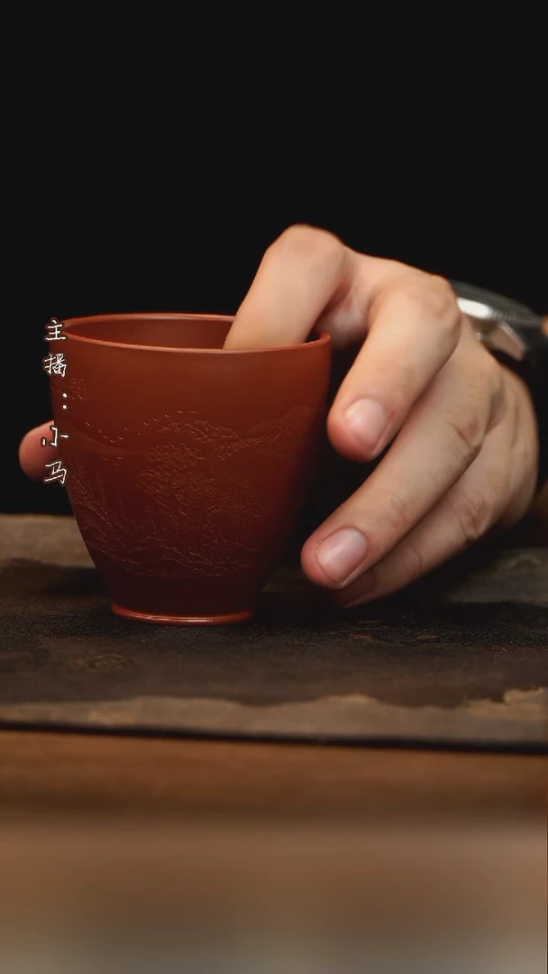 茶壶紫砂山水手握杯