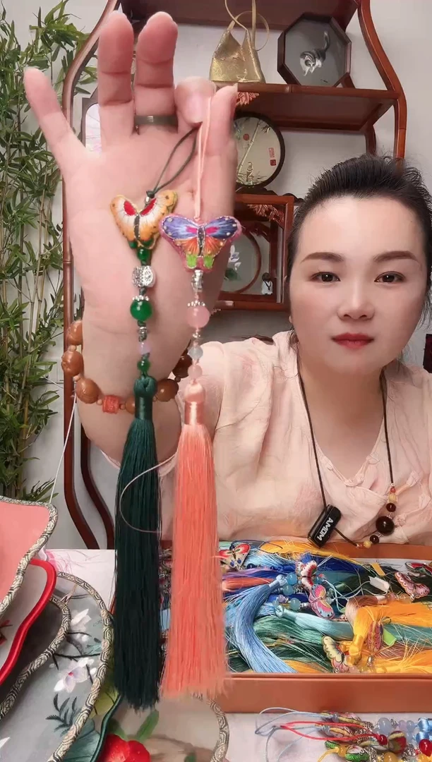 刺绣吊坠双面非遗