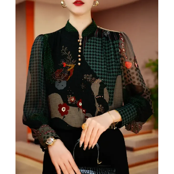 新款衬衣女轻奢优雅洋气减龄时尚百搭显瘦衬衫V25Q195