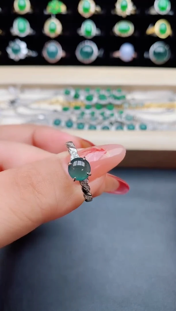 【闪购商品】翡翠戒指银S925镶嵌50805508