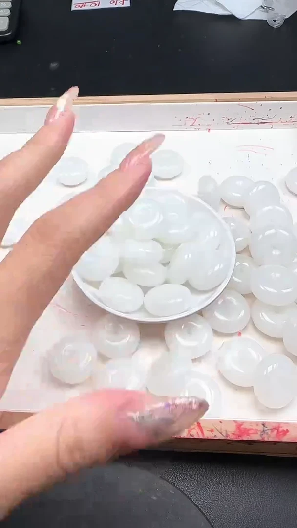 未镶嵌和田玉珠宝半成品白玉平安扣N394卡25*11mm散珠1颗