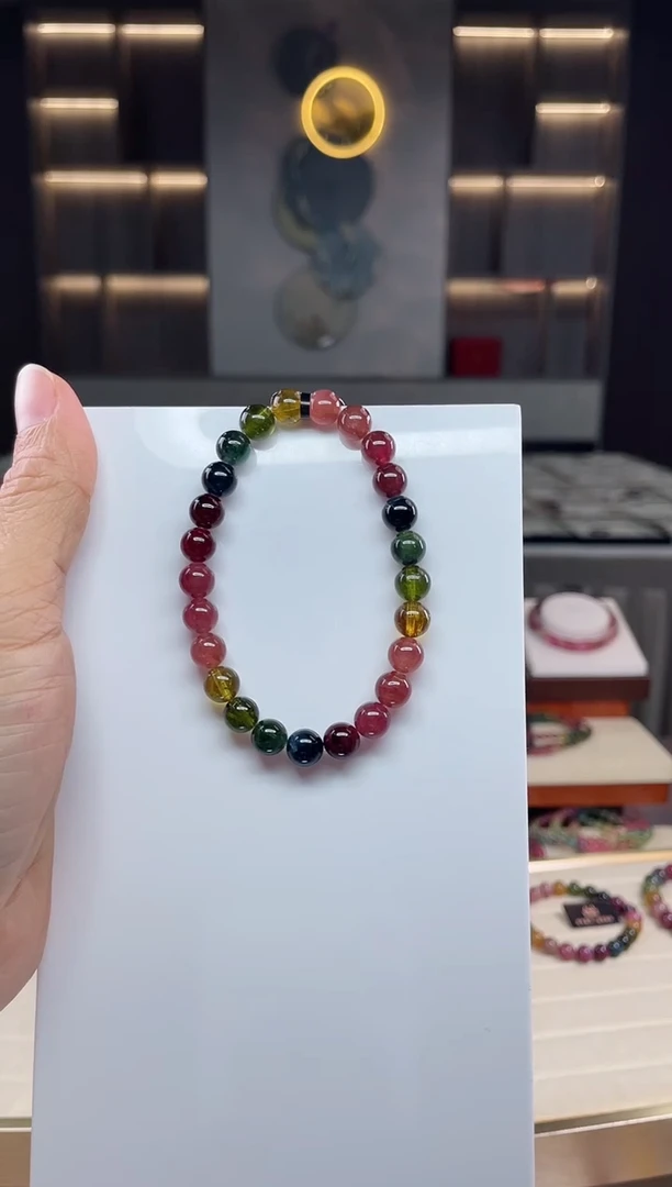 未镶嵌单圈手串碧玺（多样性发一条）Q