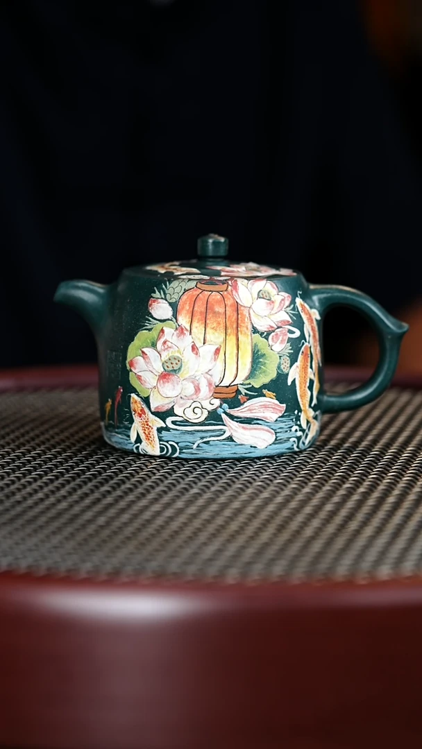 茶壶紫砂15JBZ景舟雪花绿泥 井栏200c
