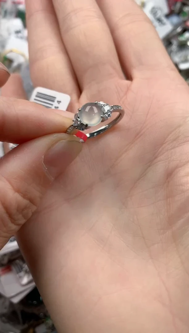 银S925镶嵌戒指翡翠111   2