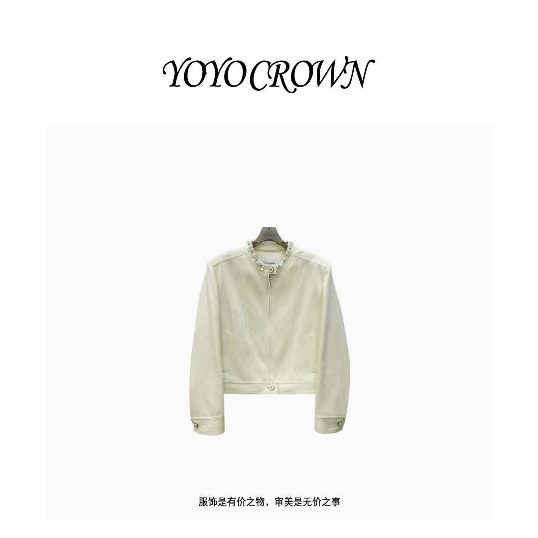 YOYO CROWN 2025新款轻奢机车服短款气质休闲时尚外套女士