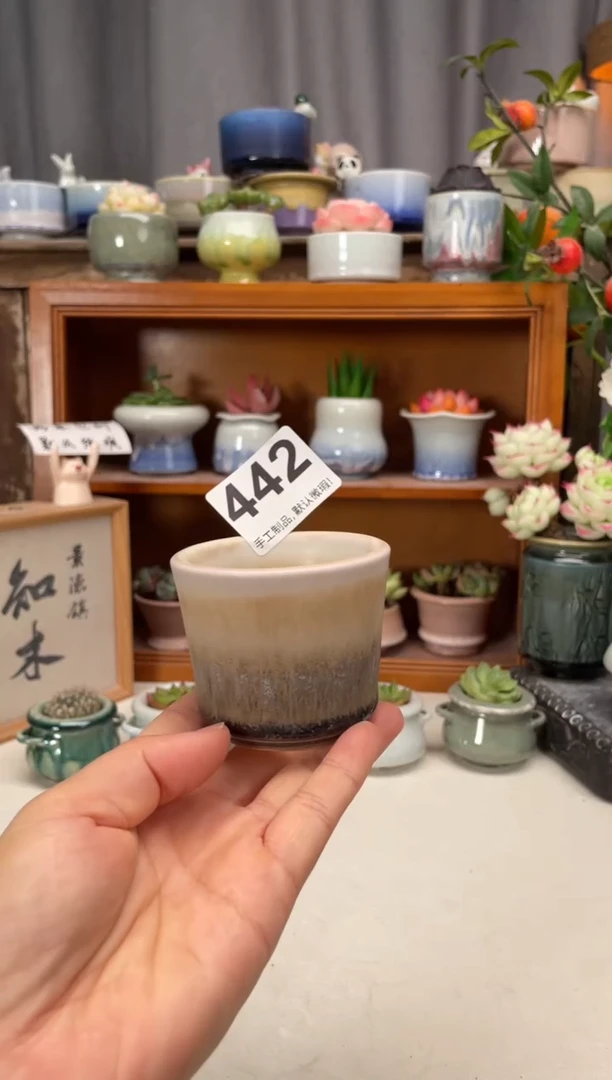瓷片442知木小芳花盆
