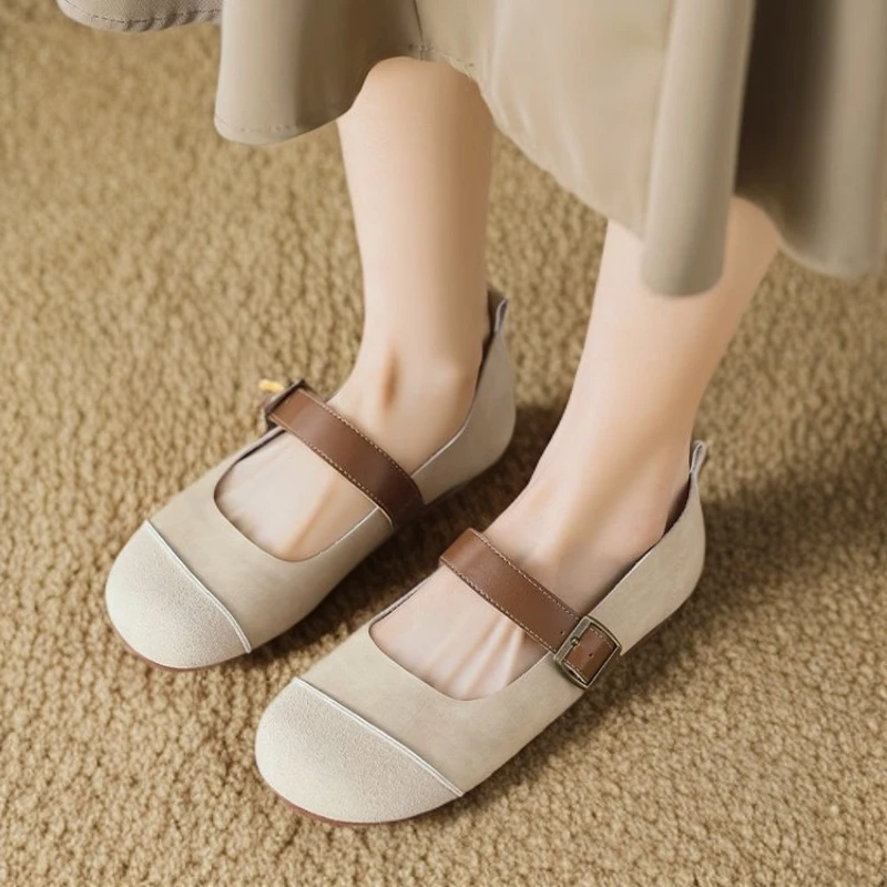 女新款夏季时尚豆豆鞋浅口软底百搭平底勃肯单鞋轻奢羊皮鞋子女士