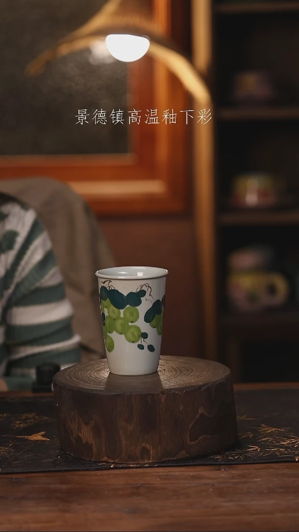 陶瓷景德镇高温釉下手绘陶瓷@L205@