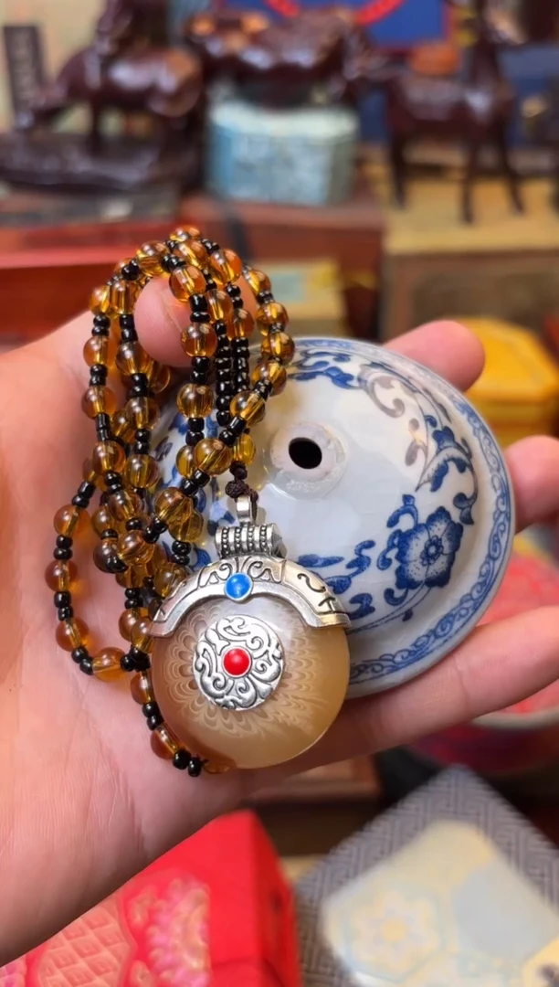 瓷片—————————————999羊平安扣