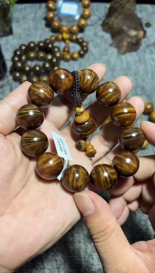 金丝楠手串/手链枯木老料2.0花纹款298