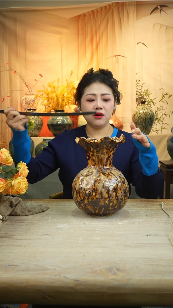 高 26口16陶瓷花瓶花器