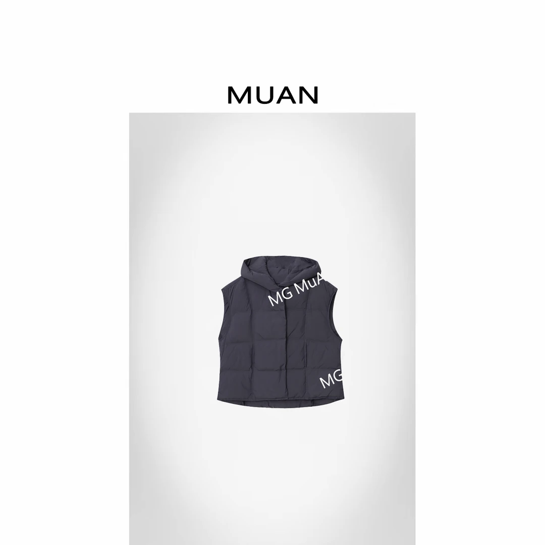 木岸MUAN：《分量感马甲》“重磅系列”180克90白鸭羽绒马甲JD-002