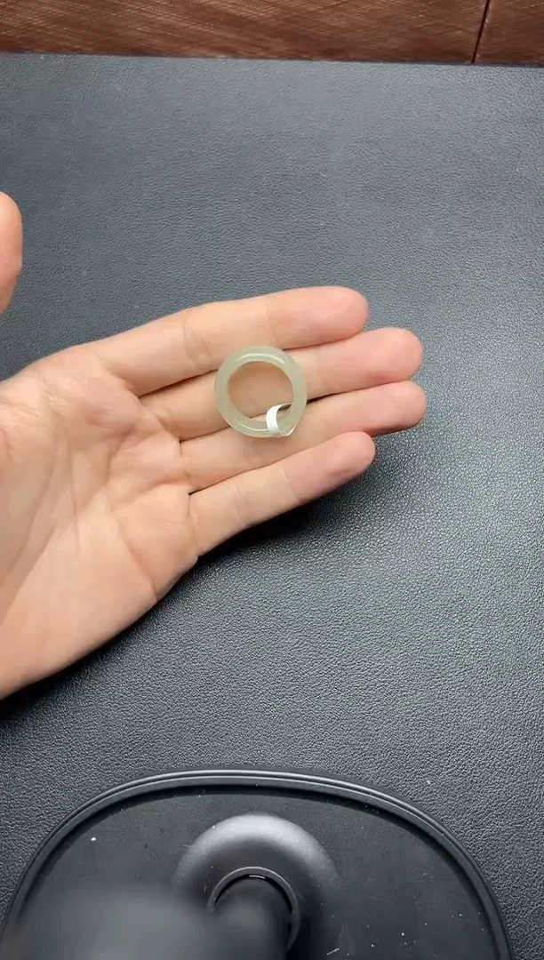 未镶嵌戒指和田玉且末微色差近矿18+戒圈