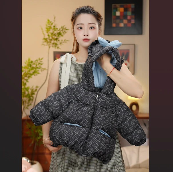 【YN童品】女童羽绒服冬季款少女风森系碎花女外套秋冬童装连帽