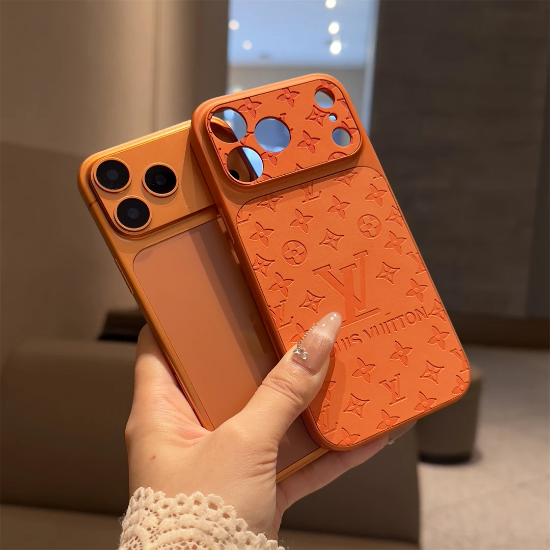 秒变大视窗适用苹果17promax手机壳新款16星宇橙15皮质14潮牌老花