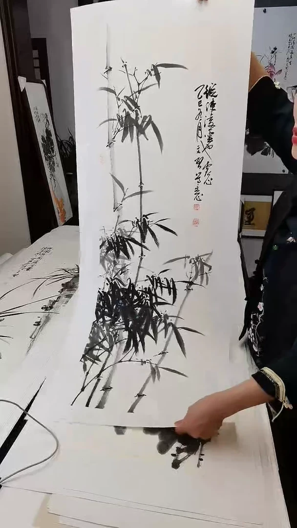 纵使凌云也虚心110*35cm