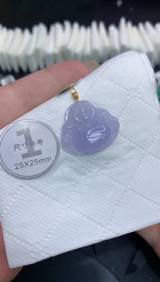 吊坠(不含链)18K金镶嵌翡翠11