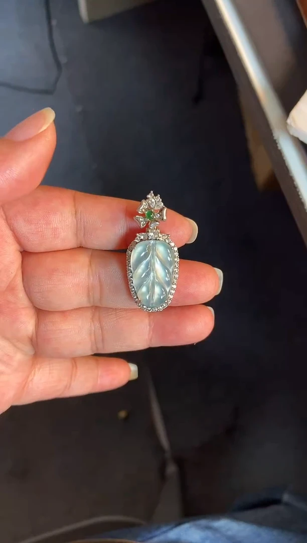 吊坠(不含链)银S925镶嵌翡翠1