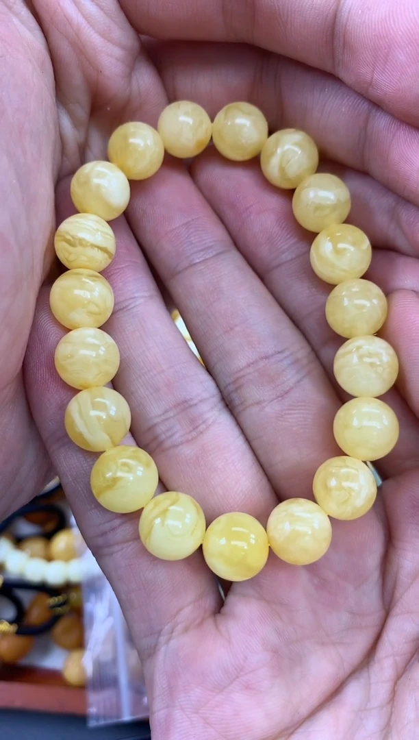 未镶嵌蜜蜡裸石手串