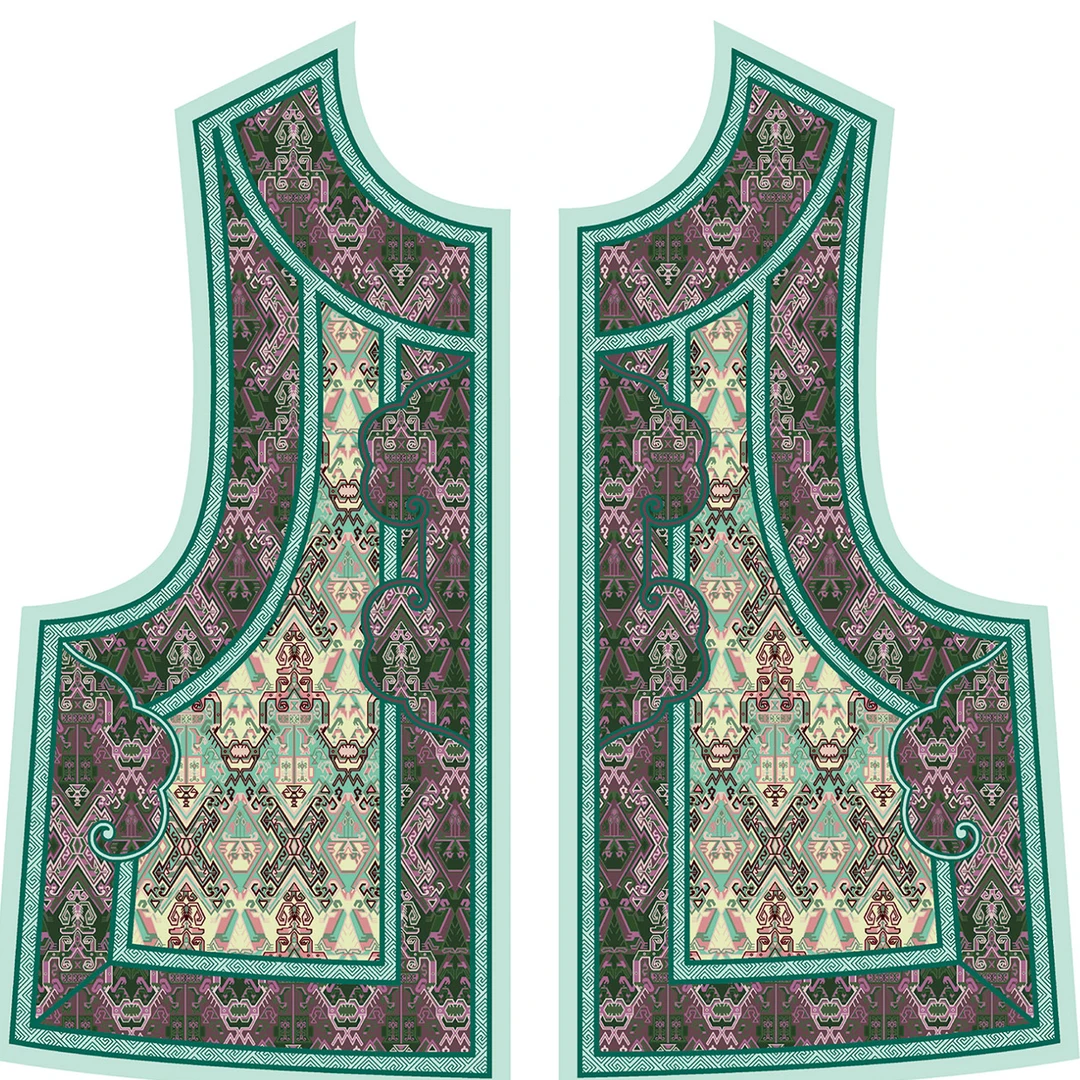 张和才 古蜀锦 织成锦马甲面料  满分桑蚕丝