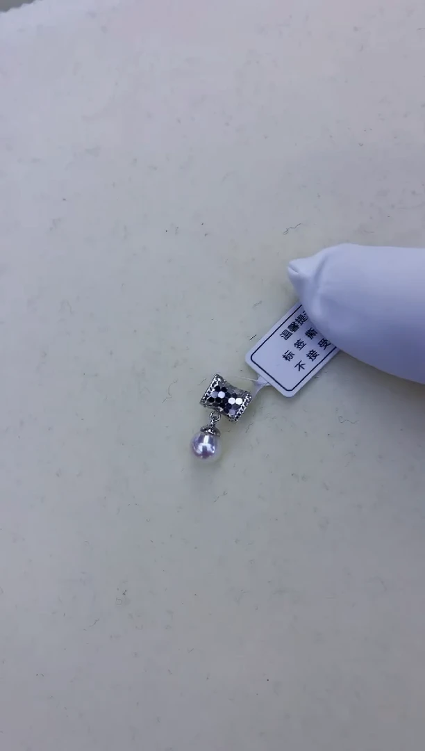 银S925镶嵌饰品海水珍珠设计款吊坠