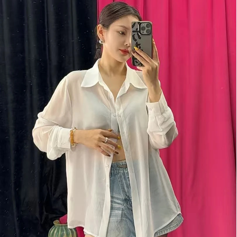 【376】白色衬衫 女