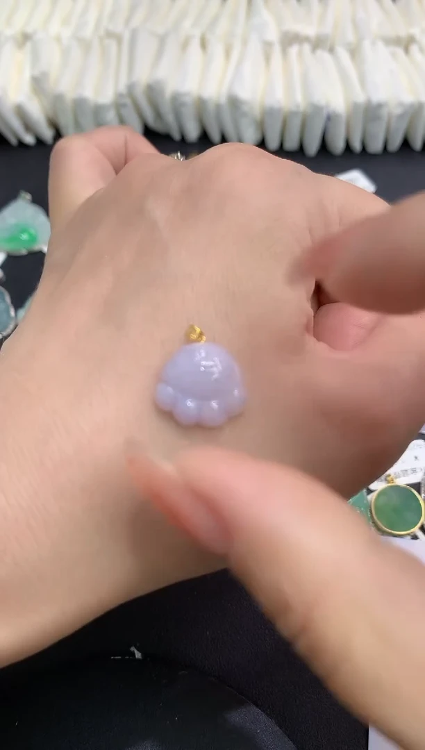 吊坠(不含链)18K金镶嵌翡翠1111111111111