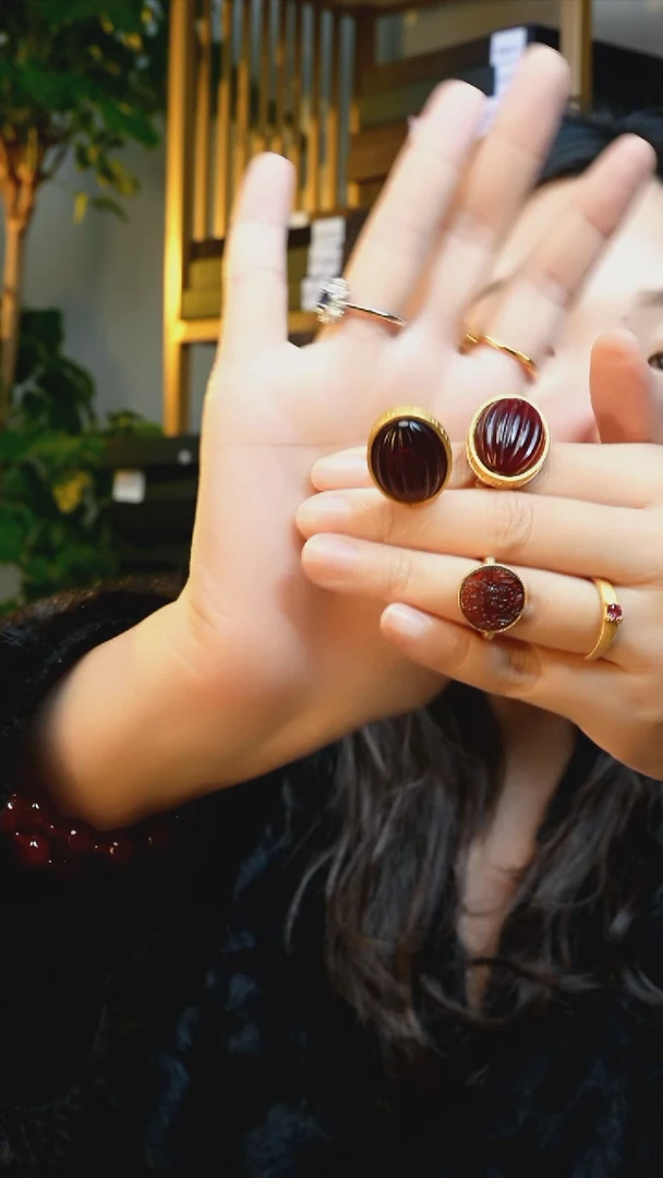 大理石合金开口戒指188+耳夹368