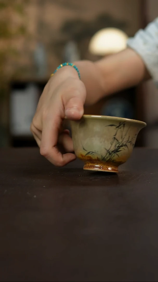 杯景德镇陶瓷杯碗柴烧多人