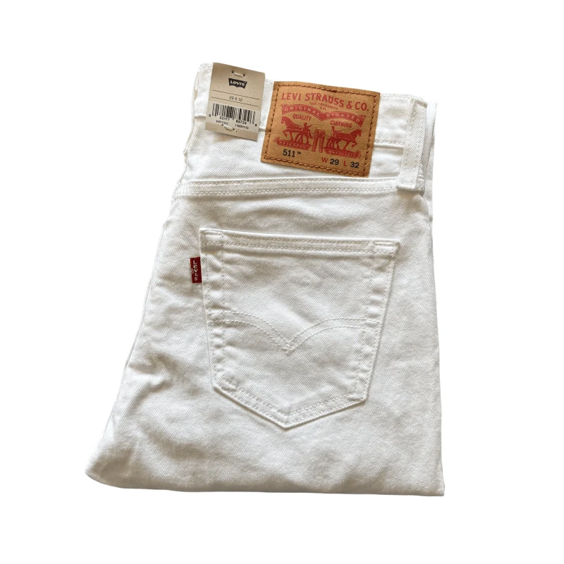 美国进口正品 Levi's 511 李维斯白色修身直筒男士牛仔裤