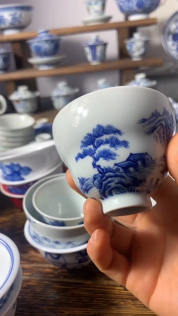 茶**生手工绘画山水杯