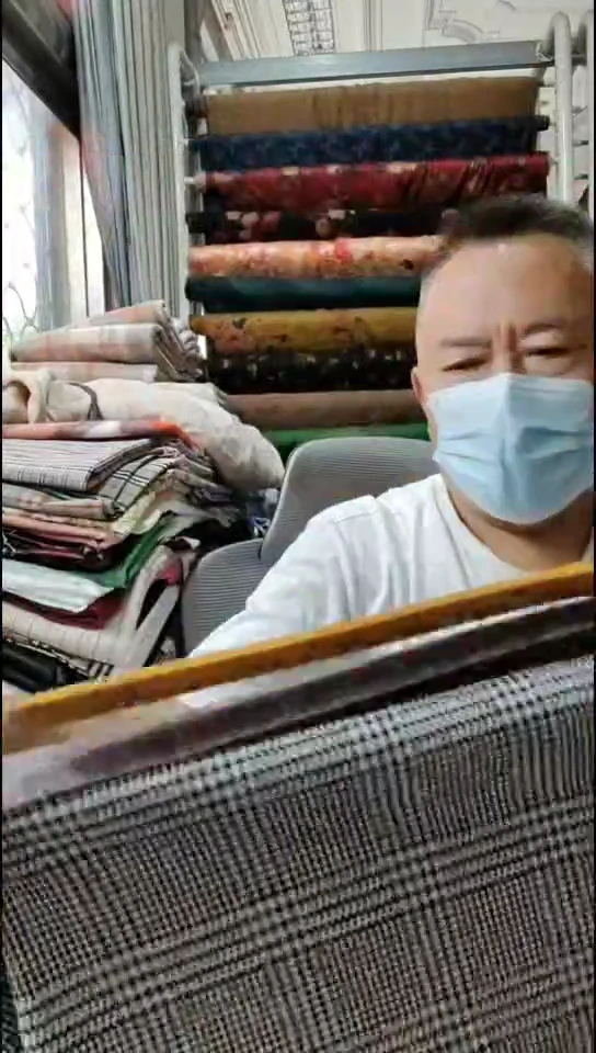 黑白千鸟红线格子布料
