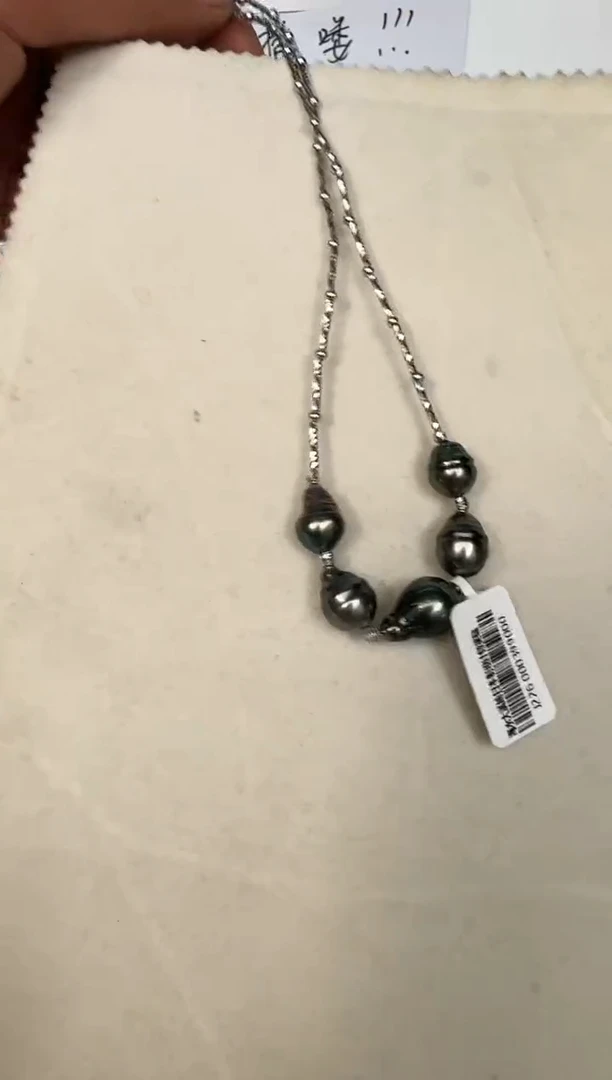 颈饰银S925镶嵌海水珍珠项链