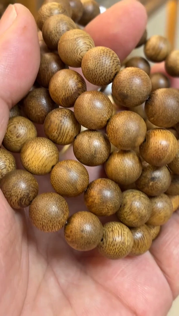 沉香手串 菩萨棋圆珠单圈红土沉1.1多样性发其一