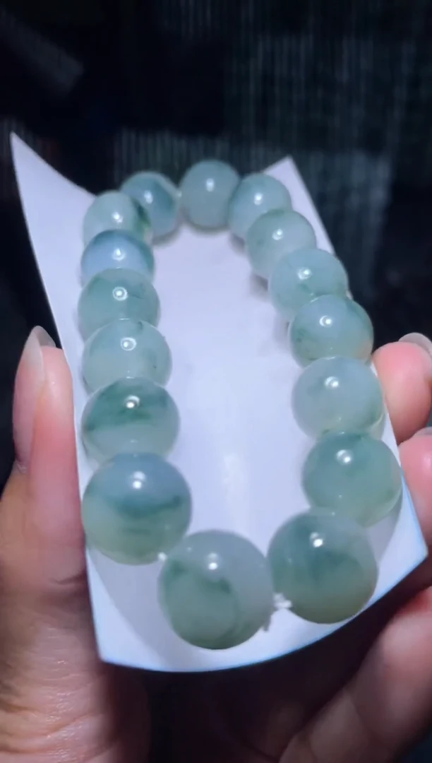 未镶嵌定制翡翠天然缅甸翡翠手串25