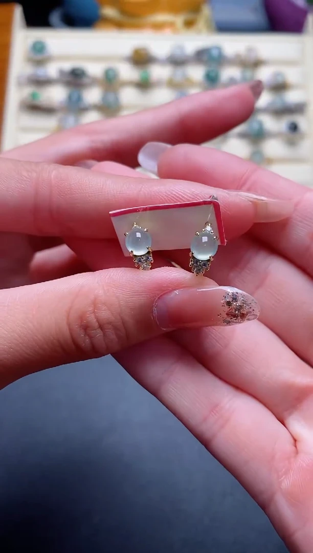 银S925镶嵌戒指翡翠888888+5