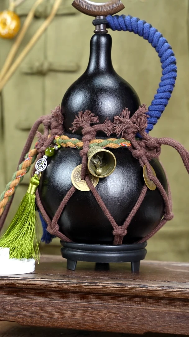 WD058精品藏绳款天然酒葫芦（一物一拍）