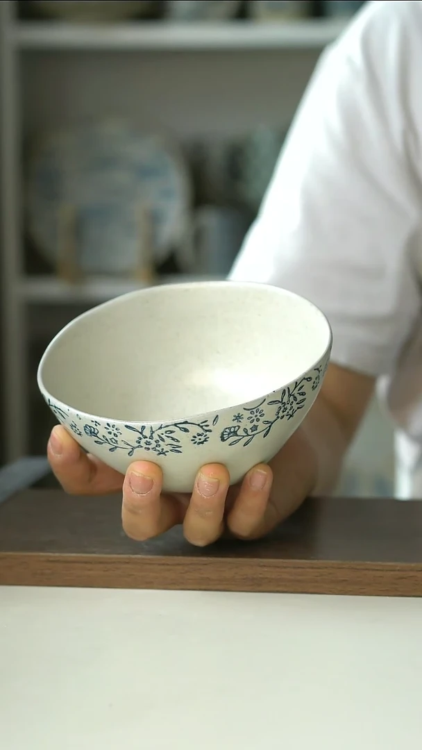 Hitable冰湖蓝米饭碗13.5cm@4-2@