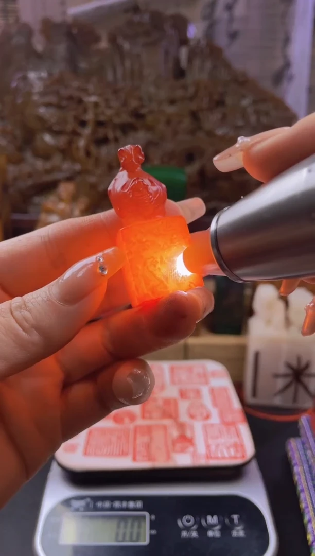 【闪购商品】寿山石印石红田多福