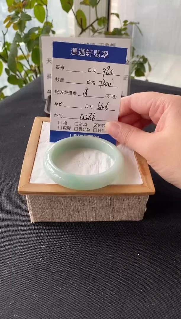 未镶嵌手镯翡翠54.5圈口 G286编码