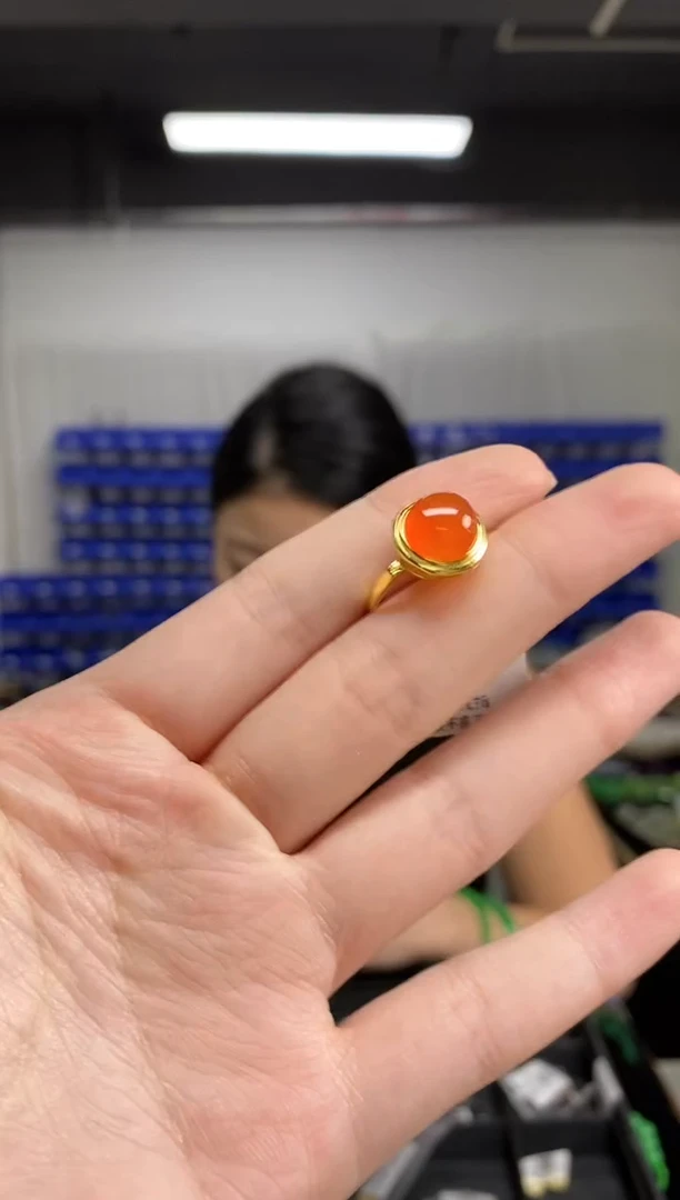 银S925镶嵌南红玛瑙戒指闪购链接   多样性发其一颜色微差