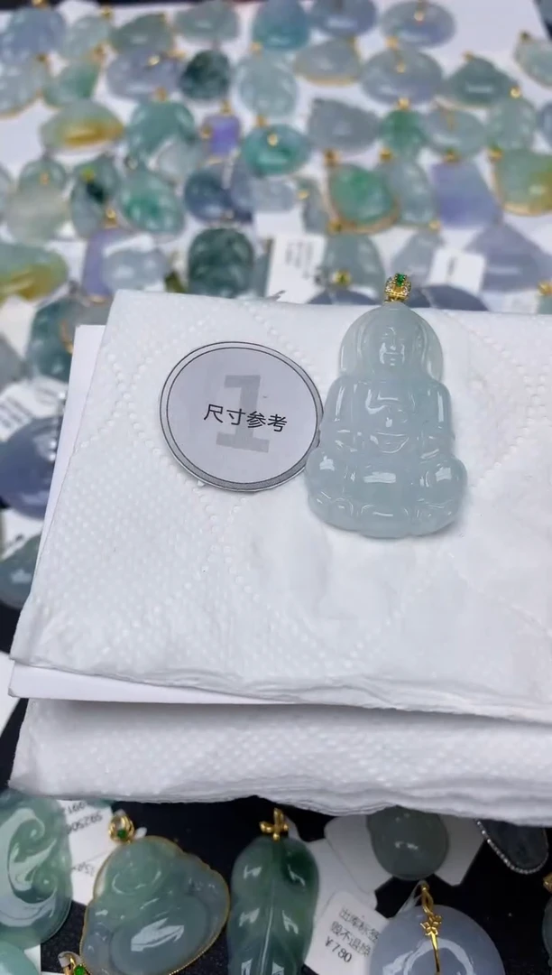 翡翠银S925镶嵌颈饰天然A货翡翠