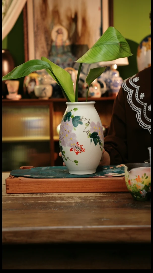 瓷片景德镇纯手工釉下彩精品茶具水杯