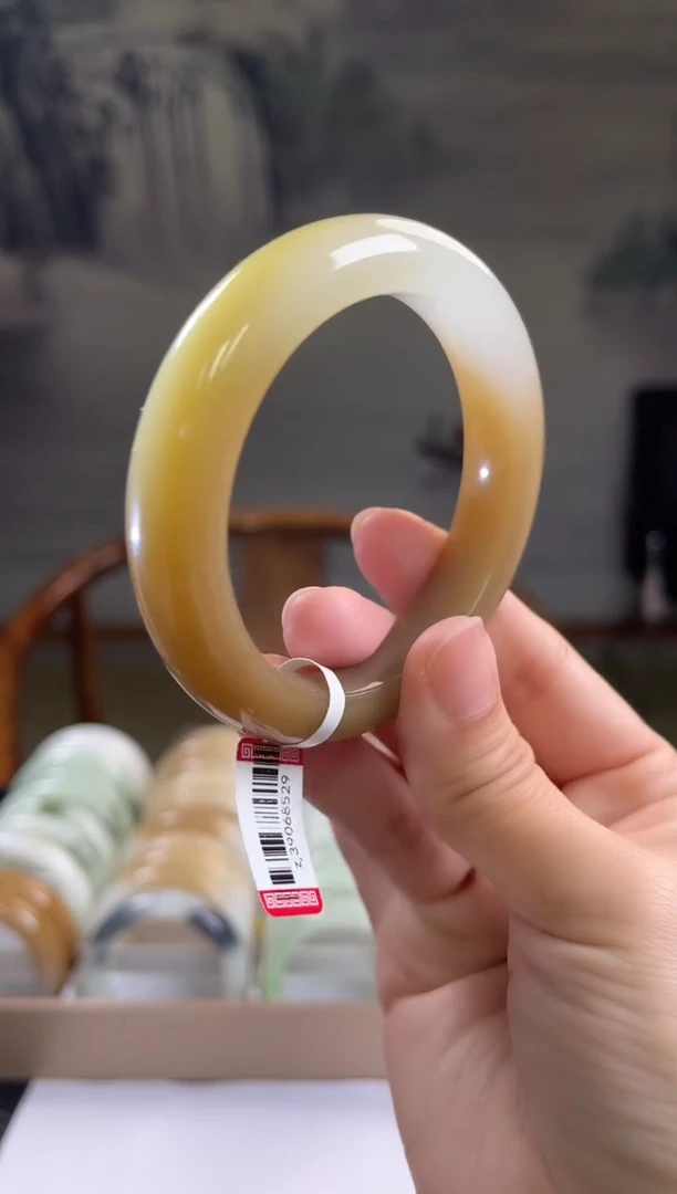 未镶嵌手镯和田玉54+圈口8529